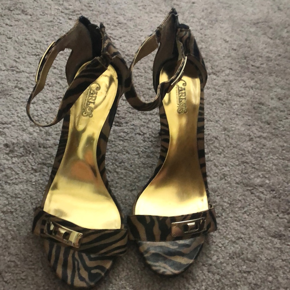 Chita brown and black Carlos high heel sandals